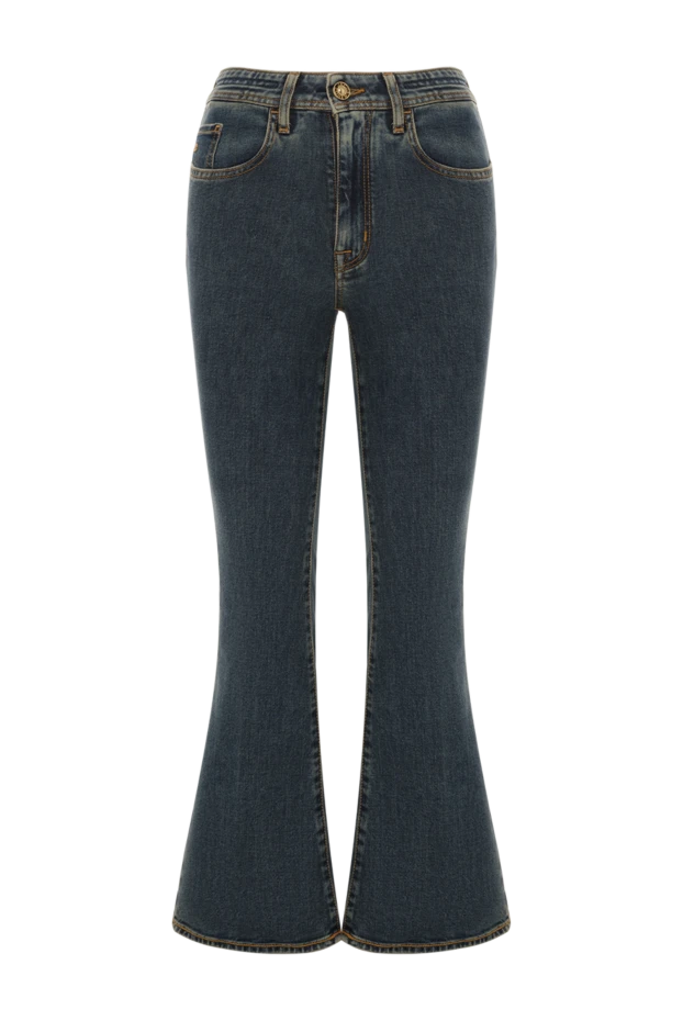 Женские расклешенные джинсы синего цвета - фото 1