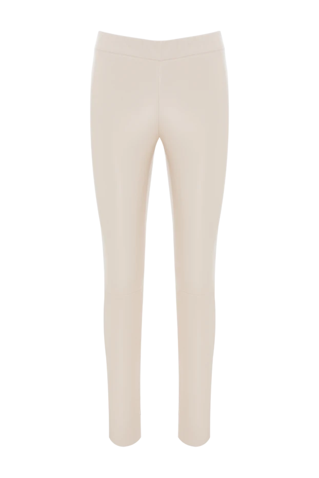 Таза былғарыдан жасалған бежевый леггинстер - фото 1