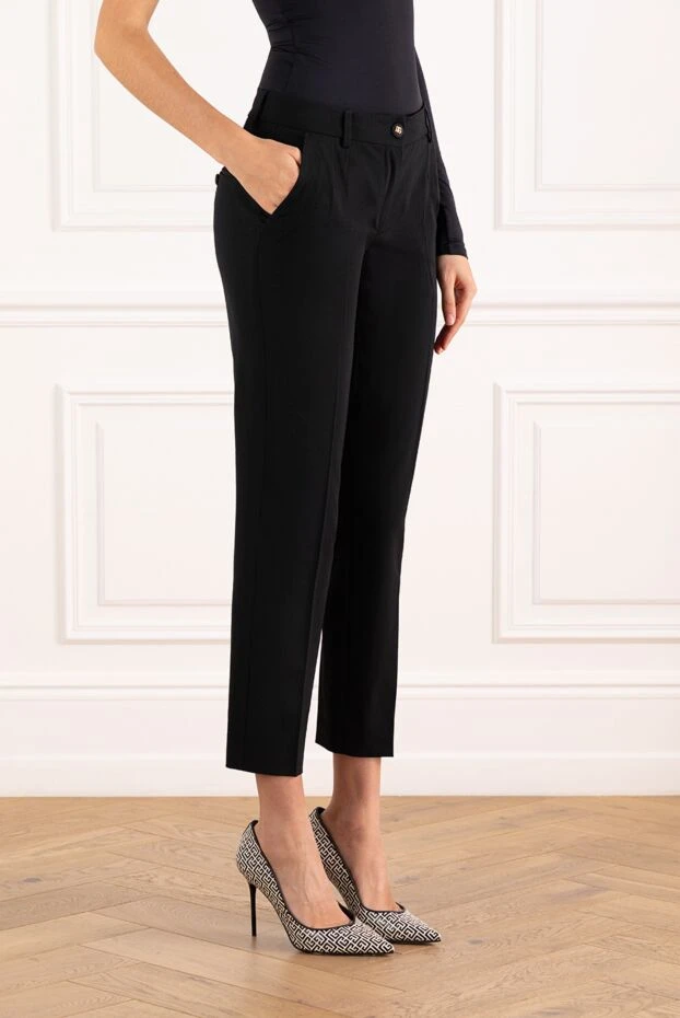 Dolce & Gabbana брюки женские зауженные черные из шерсти 184869 - фото 3