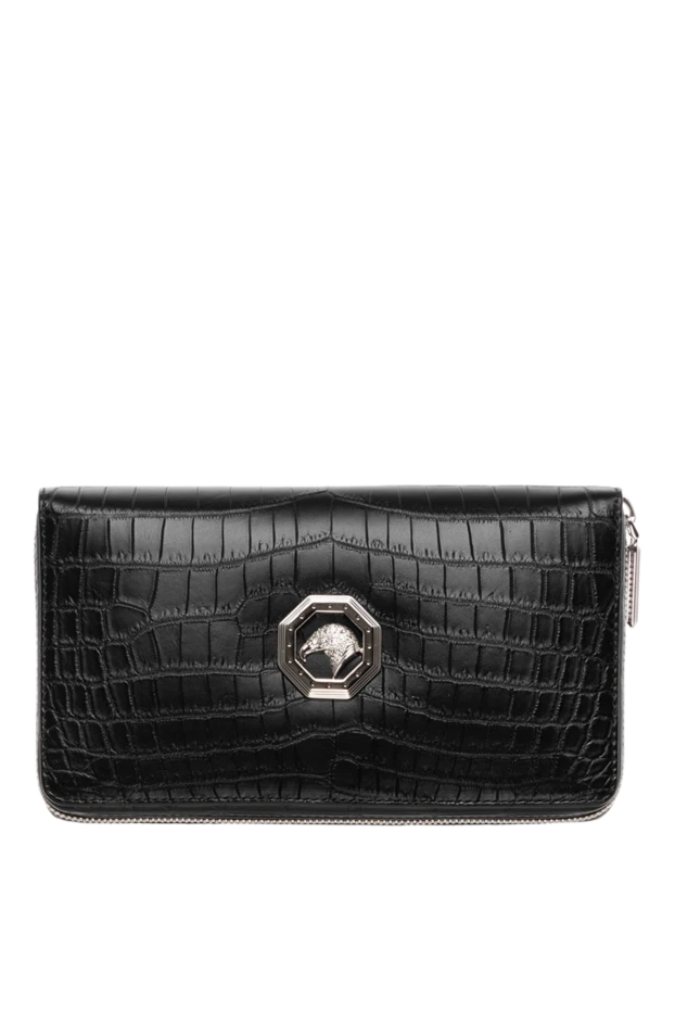 Wallet with a zipper made of crocodile leather for men - photo 1