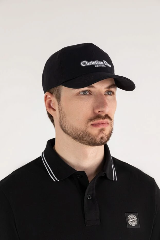 Логотипі бар ерлерге арналған қара бейсбол қалпағы - фото 2