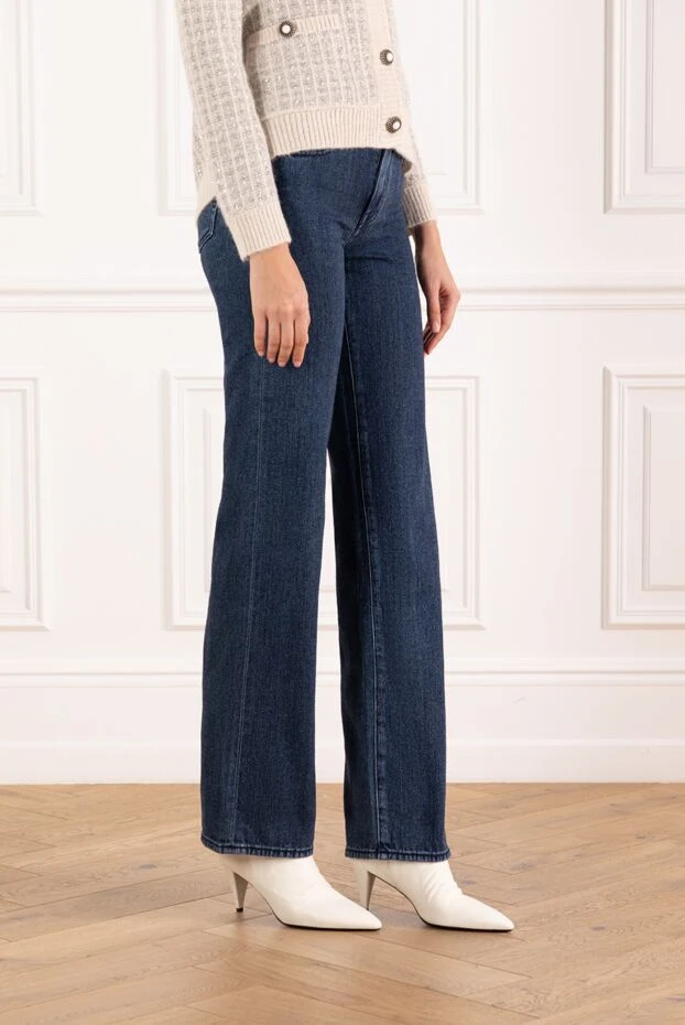 Jacob Cohen синие прямые джинсы из натуральной ткани женские 185071 - фото 3