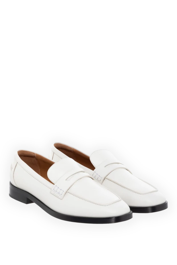 Fleur de Paris лоферы женские кожаные белые 185102 - фото 3