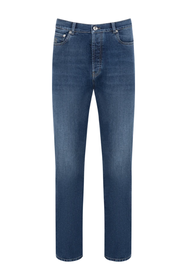 Тозған әсері бар ерлердің көк джинсы - фото 1