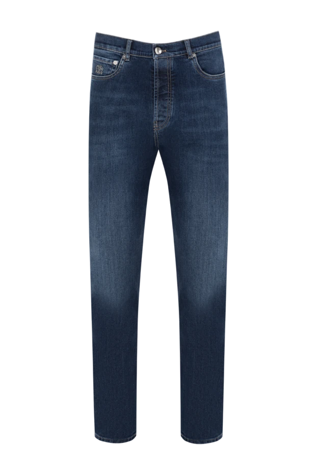 Men's blue distressed jeans - photo 1