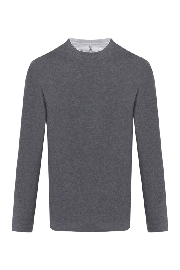 Серый мужской свитшот из хлопка - фото 1