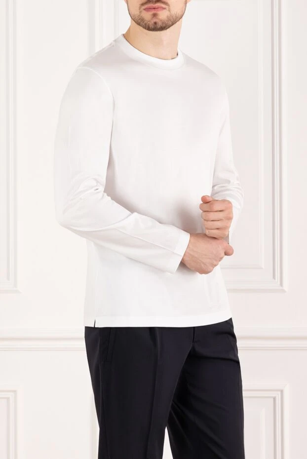 Brunello Cucinelli white men's cotton sweatshirt 185117 - photo 3