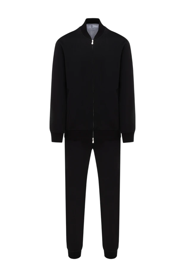 Ерлерге арналған қара түсті найзағайлы спорттық костюм - фото 1