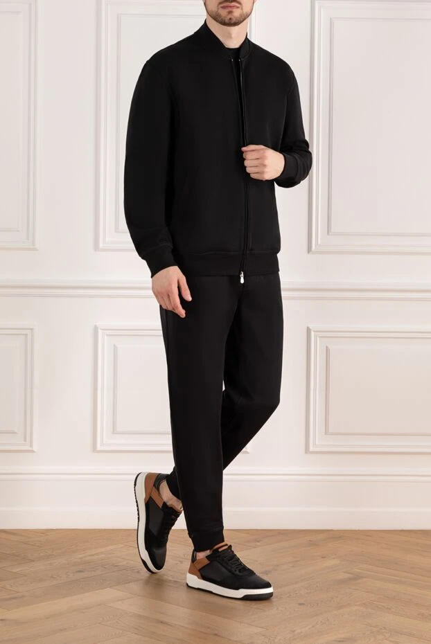 Ерлерге арналған қара түсті найзағайлы спорттық костюм - фото 2