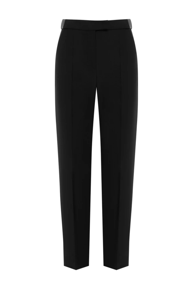Women's black wool trousers - photo 1