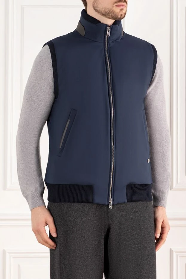 Lenoci men's blue vest with zipper 185163 - photo 3