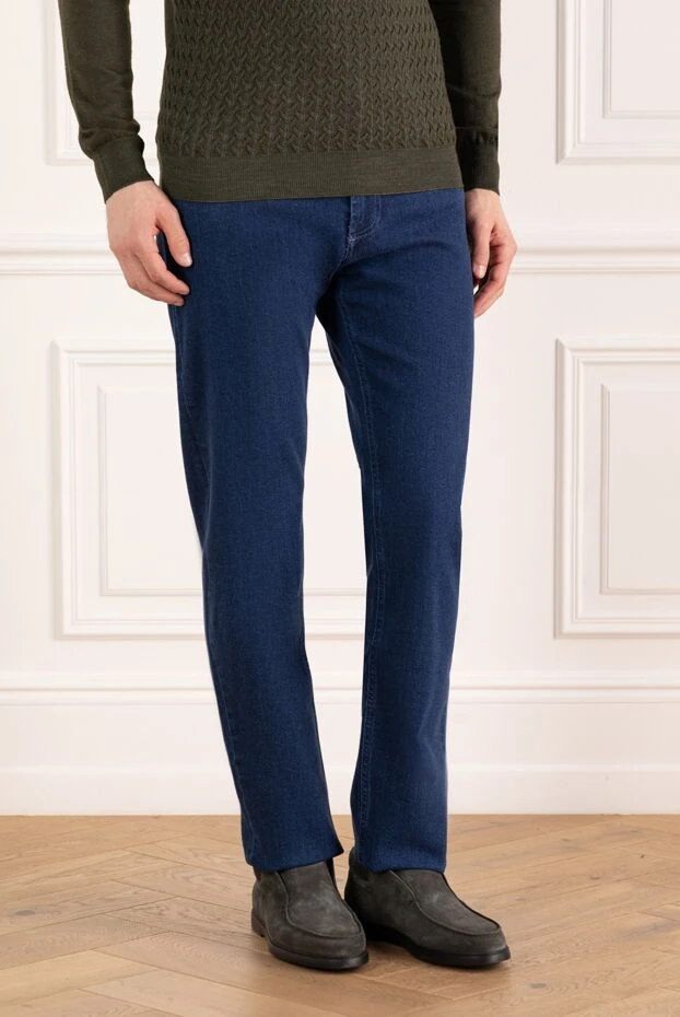 Portofino прямые джинсы синие мужские 185169 - фото 3