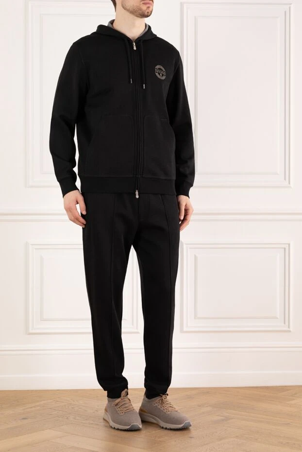 Brunello Cucinelli черный спортивный костюм с капюшоном и логотипом 185266 - фото 3