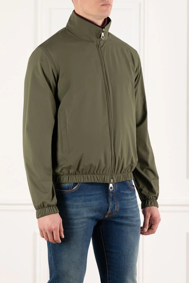Loro Piana куртка мужская короткая зеленая 185270 - фото 3