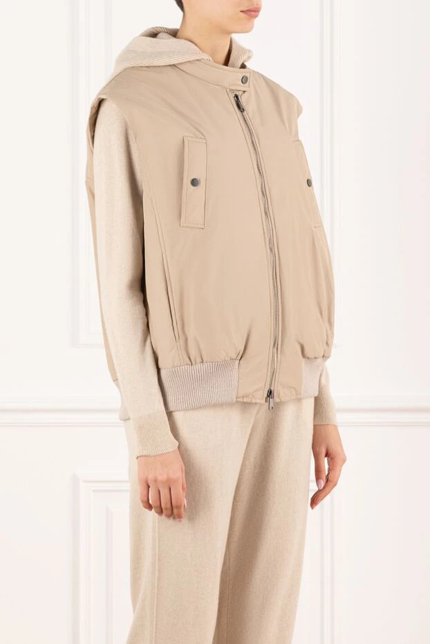 Brunello Cucinelli сыдырмасы бар әйелдер бежевый көкірекше 185285 - фото 3