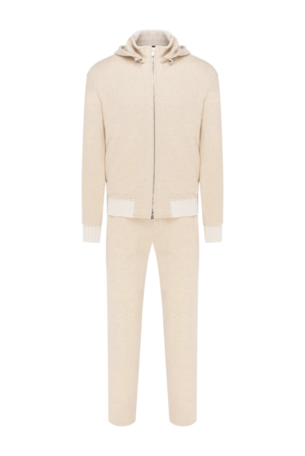 Спортивный кашемировый костюм мужской с капюшоном - фото 1