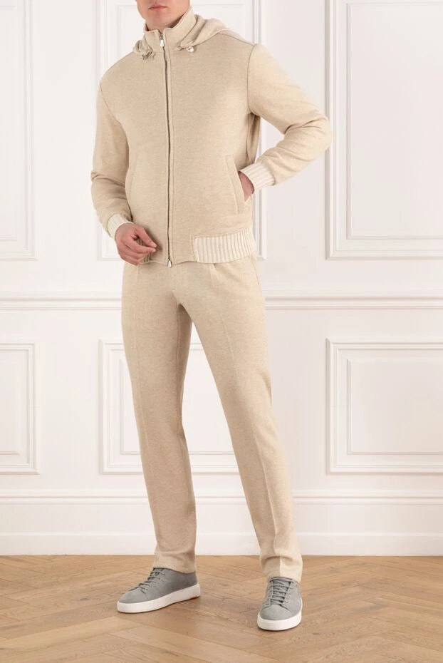 Enrico Mandelli спортивный кашемировый костюм мужской с капюшоном 185320 - фото 2