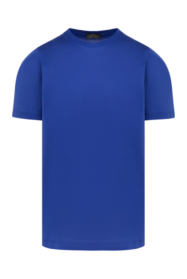 Bright blue men's cotton T-shirt - photo 1