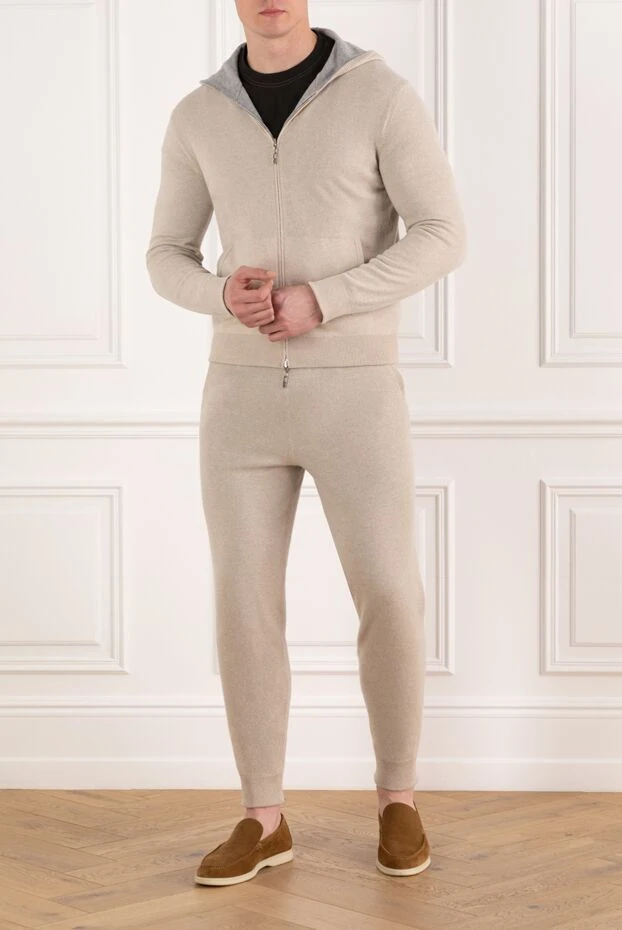 Loro Piana спортивный мужской костюм из кашемира бежевый 185361 - фото 2