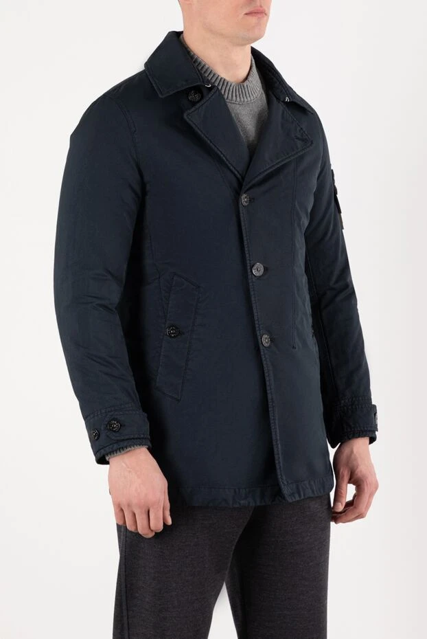 Stone Island куртка мужская синяя ассиметричная 185388 - фото 3