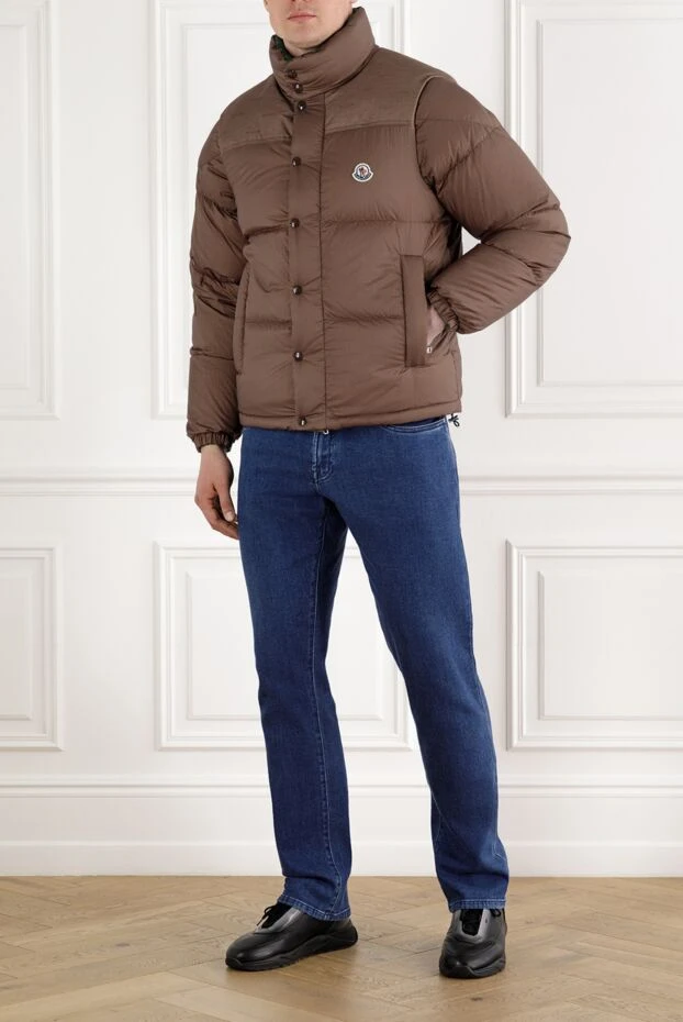 Вероне екі жақты қоңыр түсті ерлерге арналған қысқа төменгі күрте - фото 2