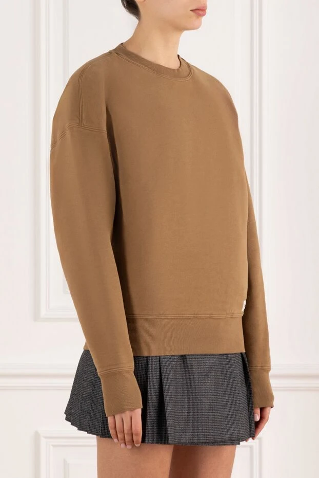 Saint Laurent флисовая толстовка из хлопка c нашивкой на подоле. 185423 - фото 3