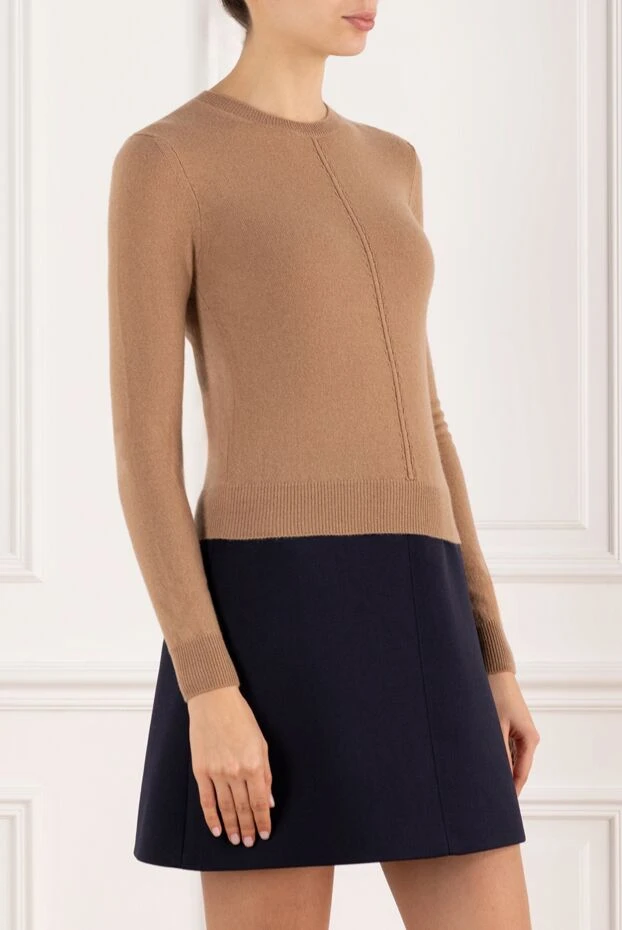 Saint Laurent әйелдерге арналған кашемирден жасалған секіргіш бежевый 185424 - фото 3