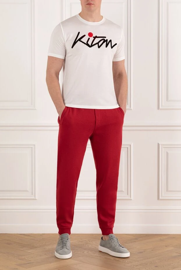 Brunello Cucinelli брюки мужские легкие на кулиске красные 185469 - фото 2