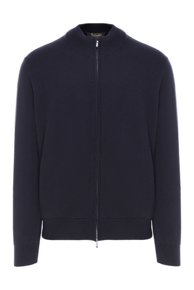 Бала кашемирінен жасалған найзағайлы классикалық бомбардир күрте, көк - фото 1