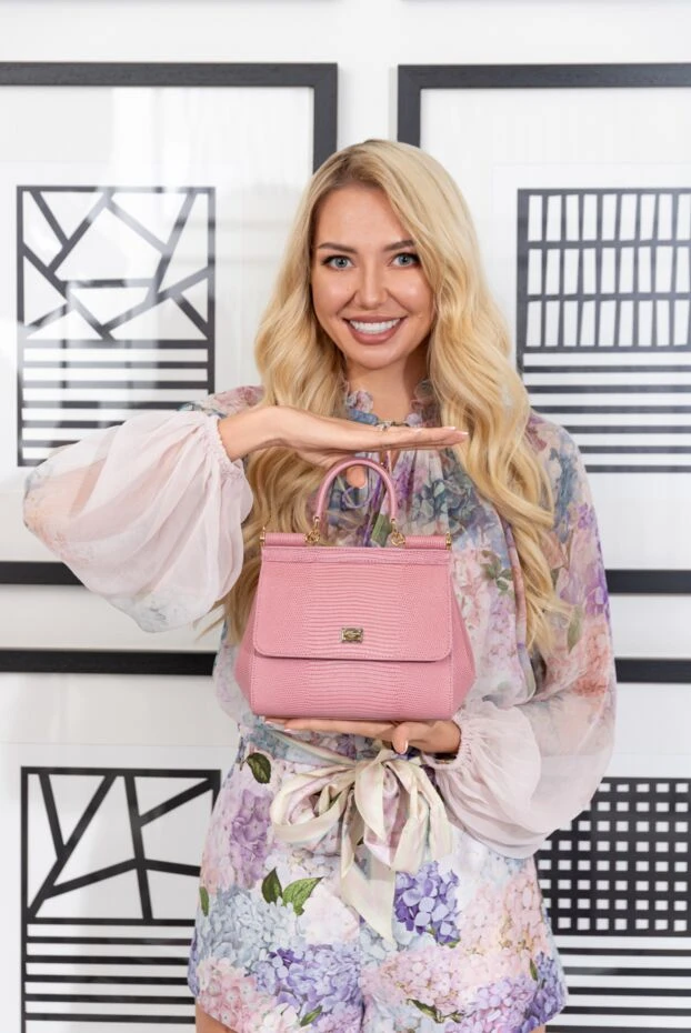 Dolce & Gabbana розовая сумка sicily среднего размера женская
 185505 - фото 3