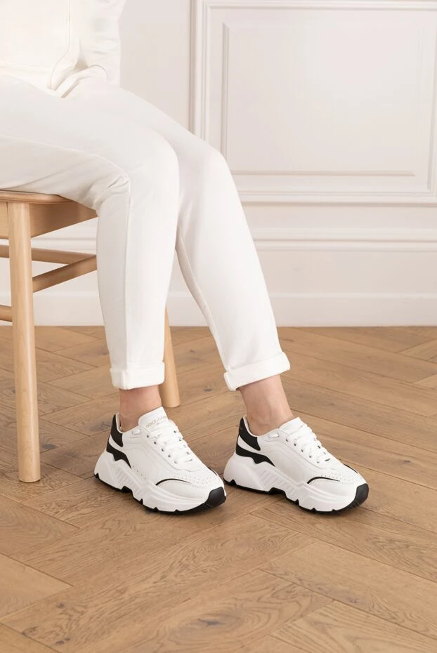 Dolce & Gabbana кроссовки daymaster из телячьей кожи с эффектом наппы 185509 - фото 2