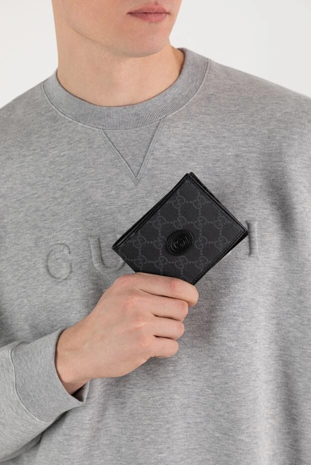 Gucci логотипі бар ерлердің қара әмияны 185521 - фото 2