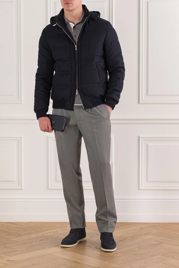 Enrico Mandelli черный ремень мужской кожаный с логотипом 185583 - фото 2