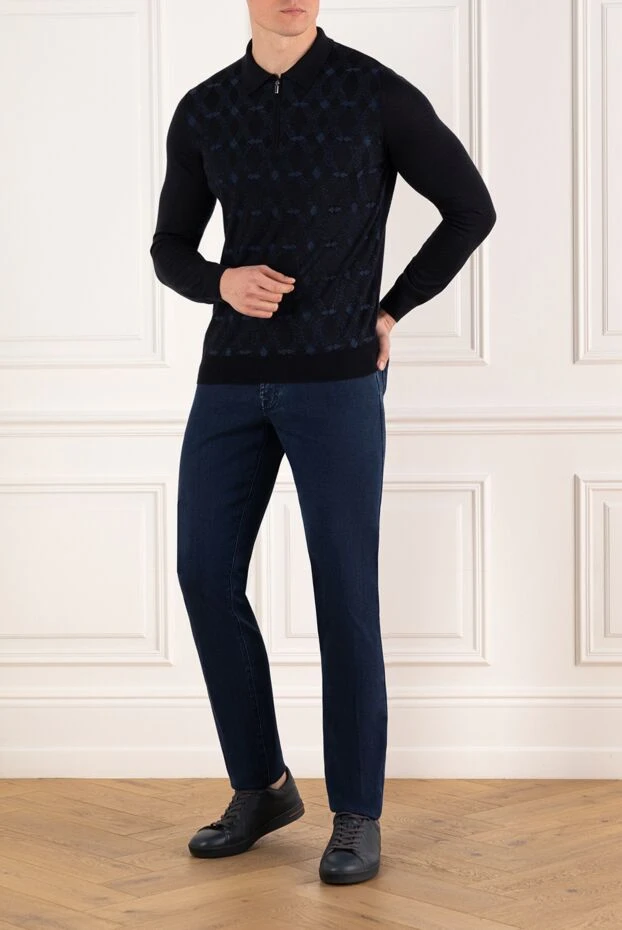 Scissor Scriptor мужские джинсы прямые синие 185587 - фото 2