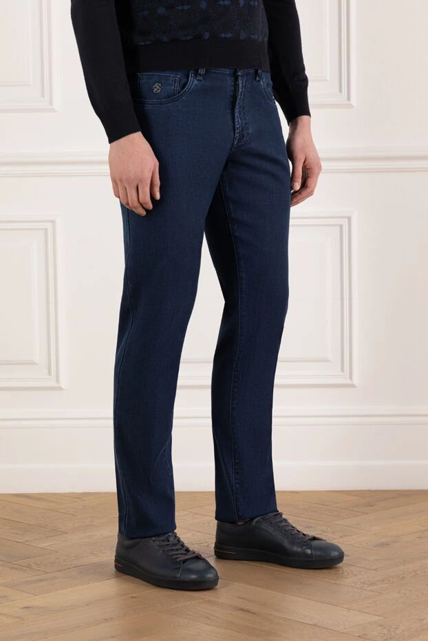 Scissor Scriptor мужские джинсы прямые синие 185587 - фото 3