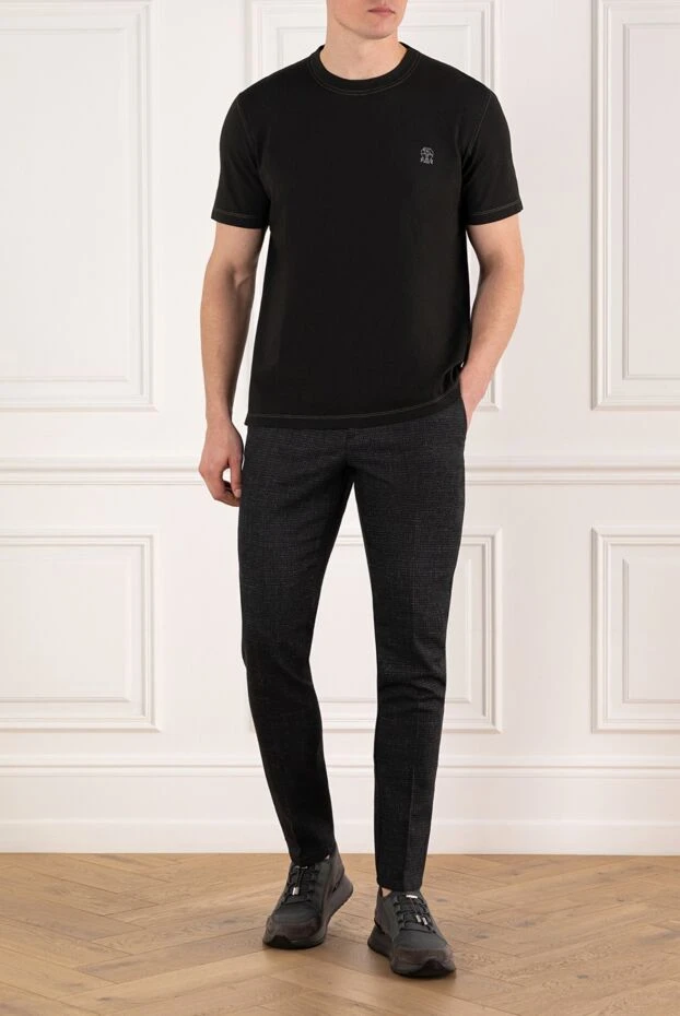 Men's gray checkered trousers - photo 2