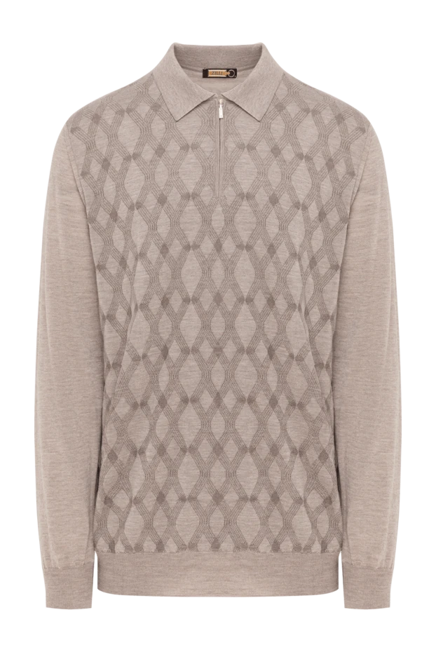 Zilli ұзын жеңді найзағайлы бежевый поло 185611 - фото 1