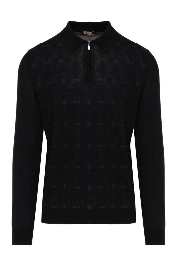 Zilli ерлерге арналған гауһар тасты ұзын жеңді поло 185612 - фото 1