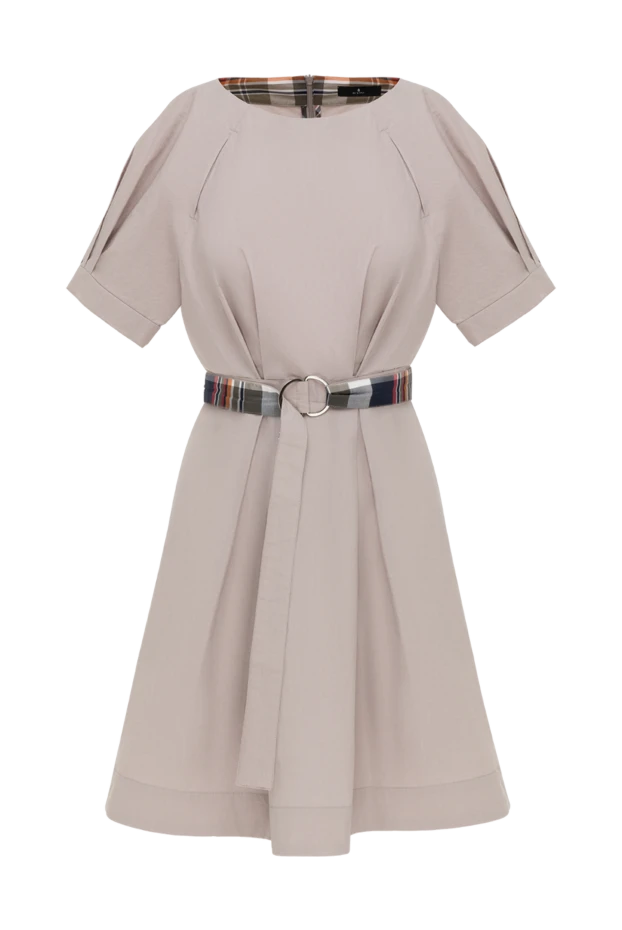 Cotton dress with short sleeves gray - photo 1