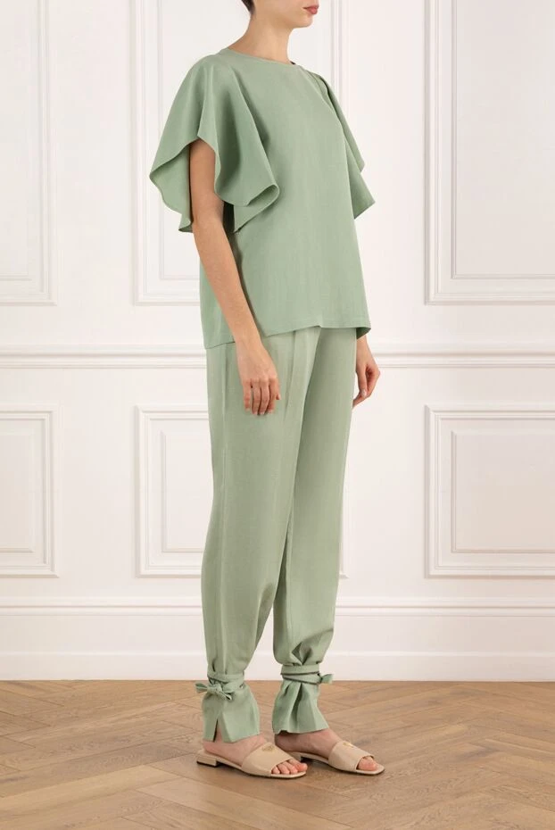 Fabiana Filippi women's suit with trousers green 185639 - photo 3