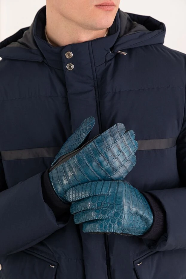 Mazzoleni ерлерге арналған қоңыр кашемир қолғаптары 185646 - фото 2