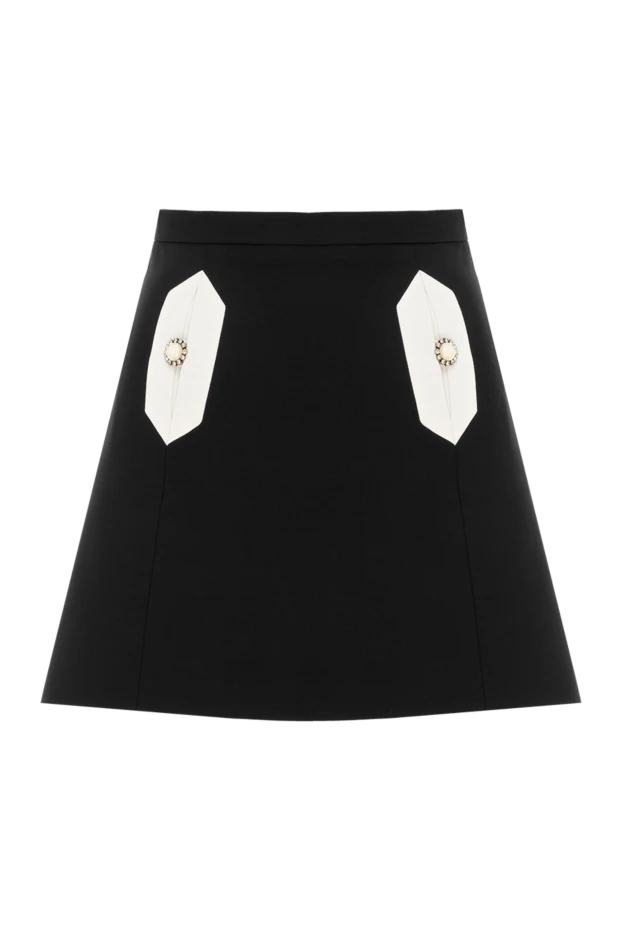 Valentino юбка-мини crepe couture черная 185647 - фото 1