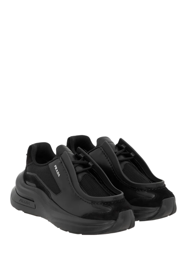 Prada кроссовки systeme из матовой кожи с деталями из ткани bike 185651 - фото 3