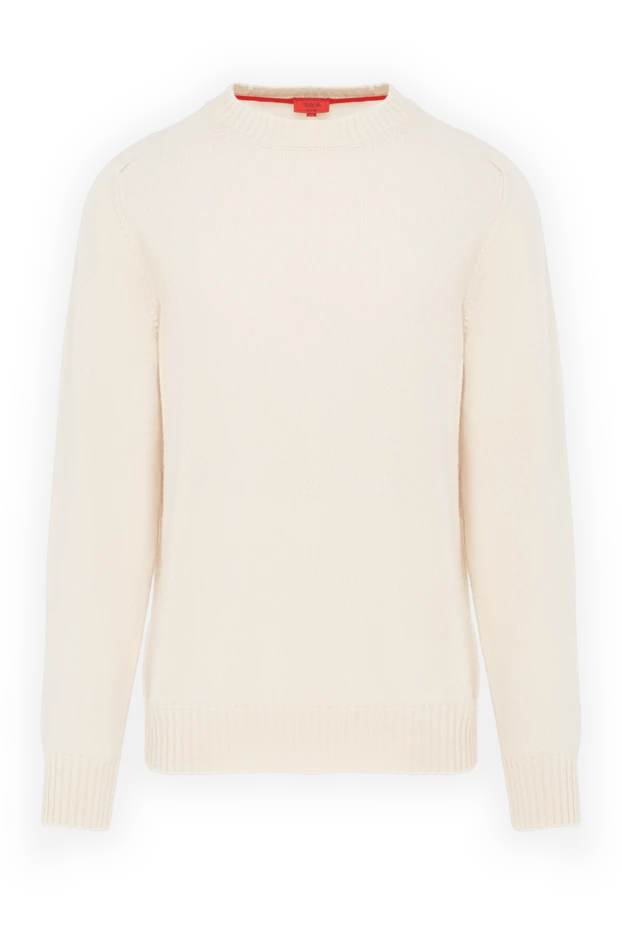 Men's knitted cashmere jumper white - photo 1