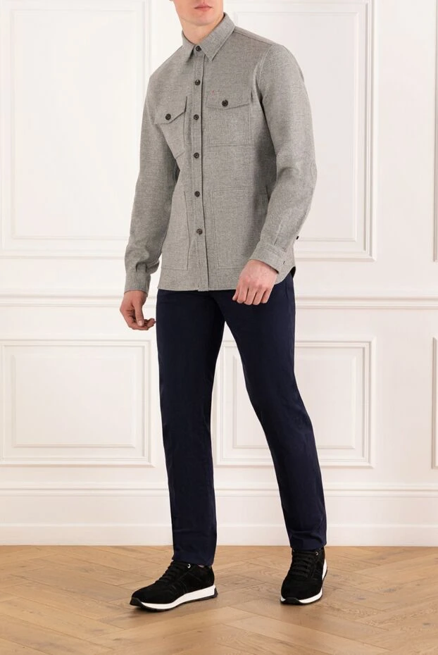 Kiton blue men's jeans with logo 185684 - photo 2