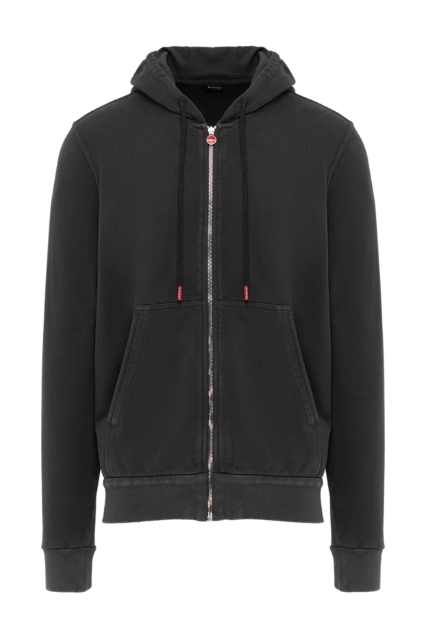 Кофта спортивная серая мужская с капюшоном - фото 1