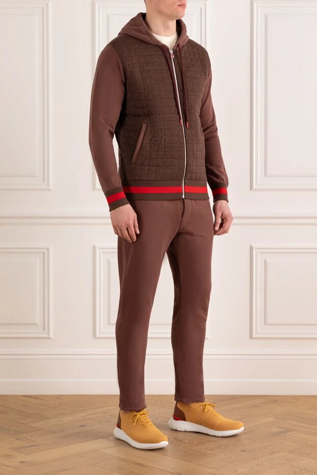 Kiton қоңыр ерлерге арналған мақтадан жасалған спорттық костюм 185710 - фото 3