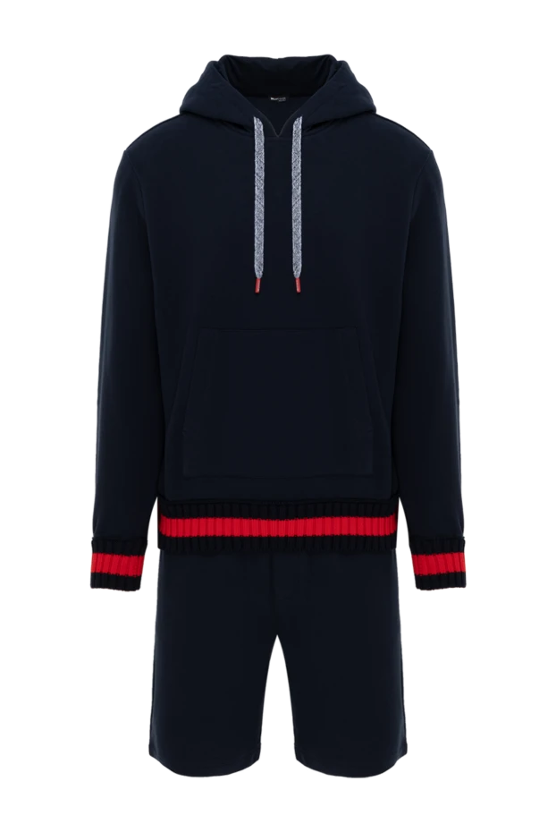 Men's sports suit blue with shorts - photo 1