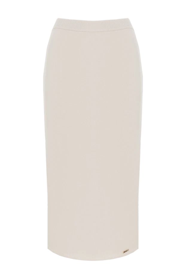 Cashmere midi skirt white - photo 1