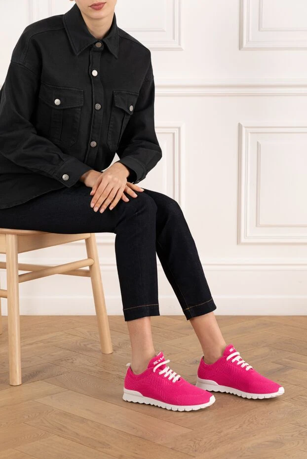 Kiton розовые кроссовки mesh fit женские 185720 - фото 2